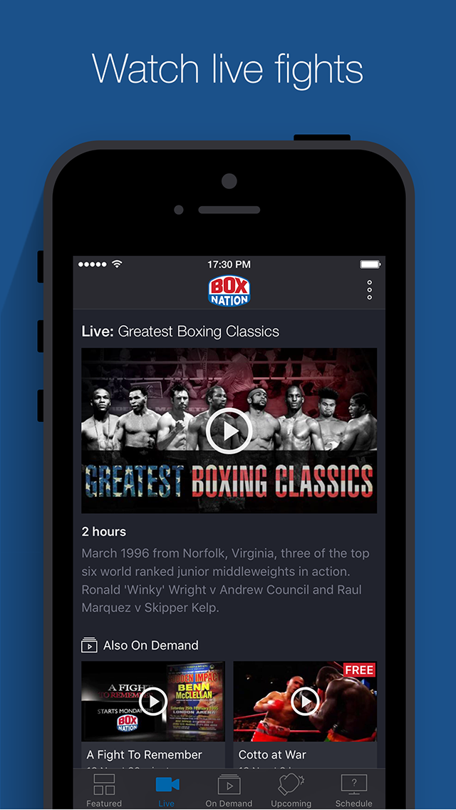 BoxNation, Live