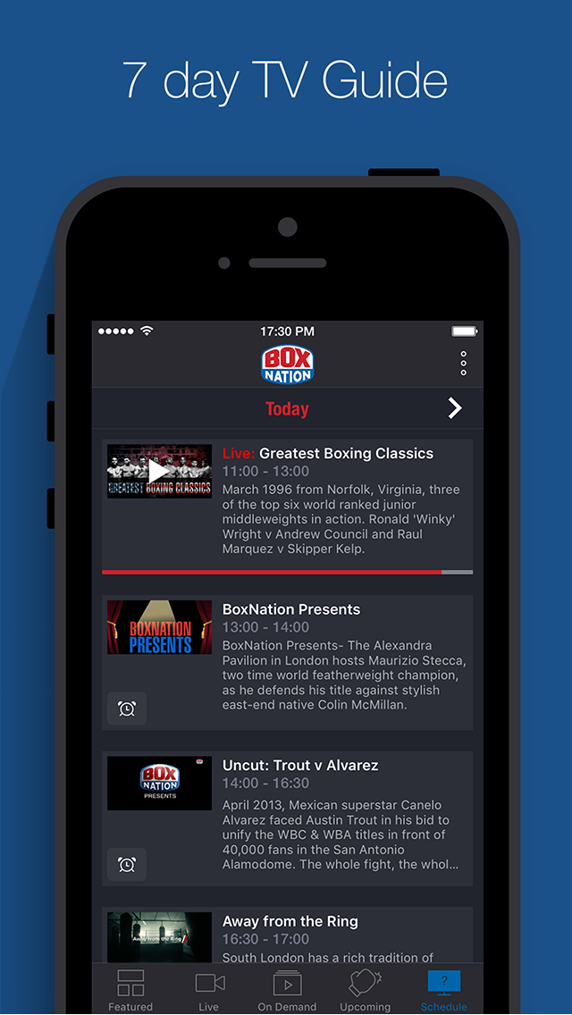 BoxNation, Schedule